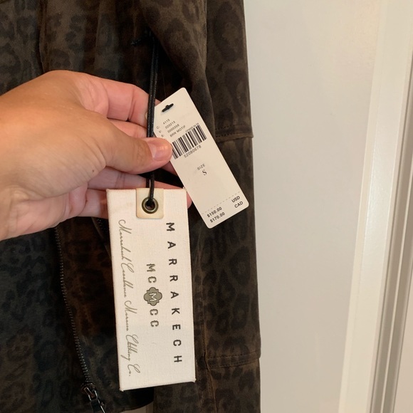 Marrakech Faux Suede Animal Print Moto Jacket - Picture 2 of 3